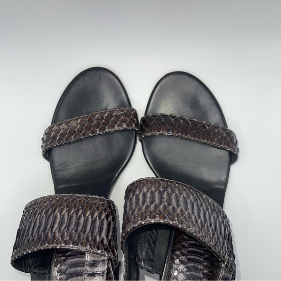 Stuart Weitzman Heels‎ Women's 8 US Snakeskin Slingback Sandals Strap Vintage - Picture 8 of 13